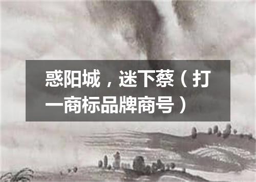 惑阳城，迷下蔡（打一商标品牌商号）
