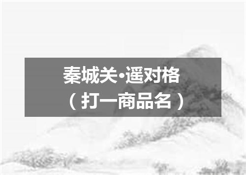 秦城关·遥对格（打一商品名）