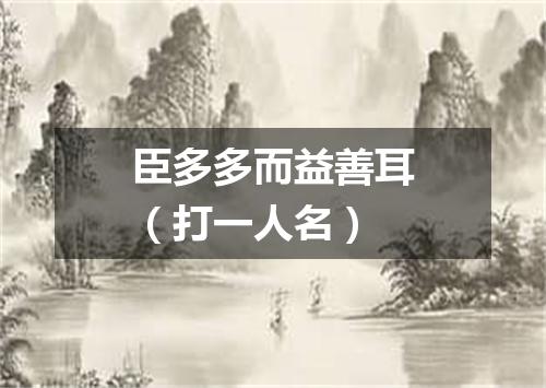 臣多多而益善耳（打一人名）