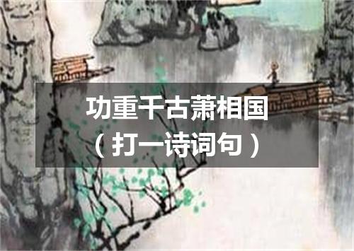 功重千古萧相国（打一诗词句）