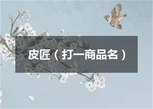 皮匠（打一商品名）