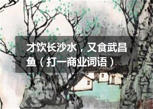 才饮长沙水，又食武昌鱼（打一商业词语）
