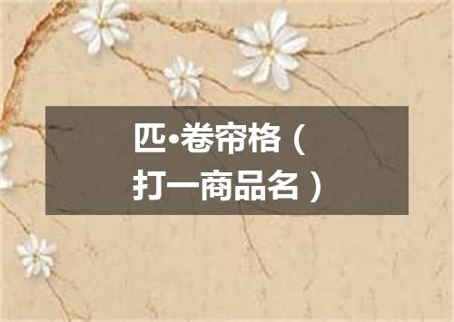 匹·卷帘格（打一商品名）