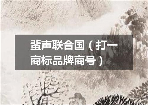 蜚声联合国（打一商标品牌商号）