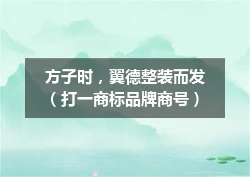 方子时，翼德整装而发（打一商标品牌商号）