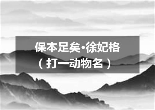 保本足矣·徐妃格（打一动物名）