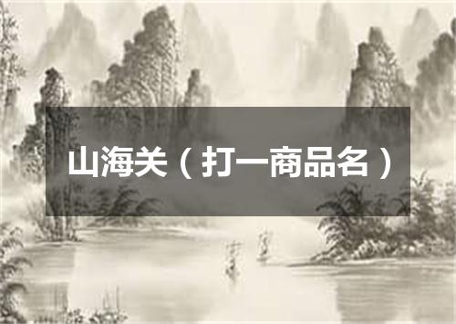 山海关（打一商品名）