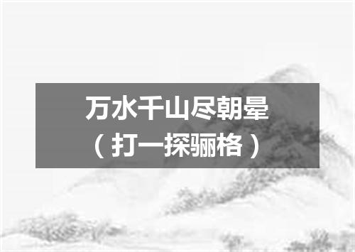 万水千山尽朝晕（打一探骊格）
