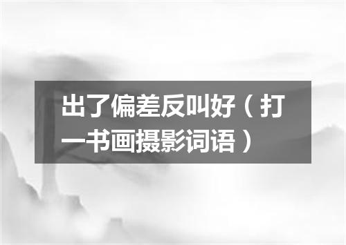 出了偏差反叫好（打一书画摄影词语）