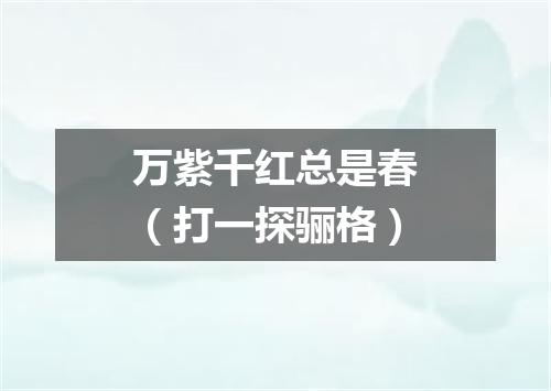 万紫千红总是春（打一探骊格）