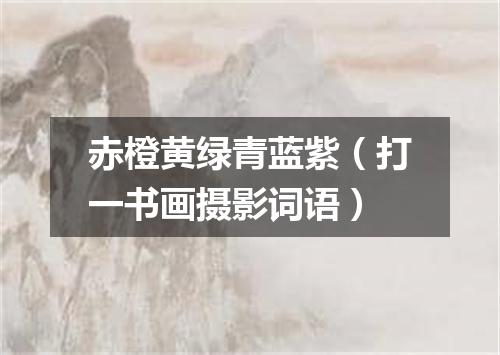 赤橙黄绿青蓝紫（打一书画摄影词语）