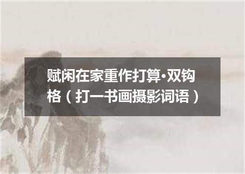 赋闲在家重作打算·双钩格（打一书画摄影词语）
