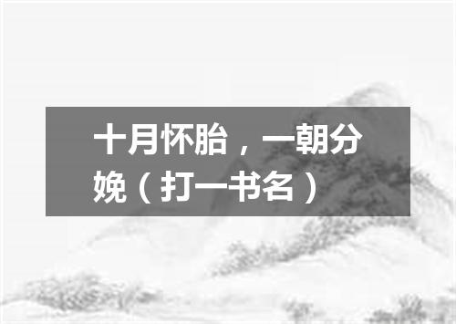 十月怀胎，一朝分娩（打一书名）