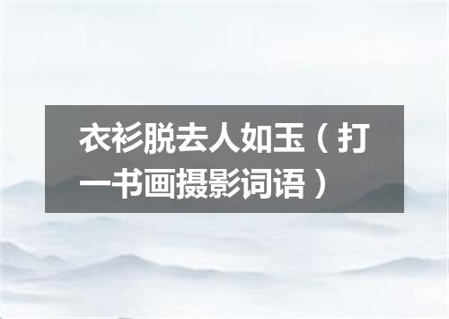 衣衫脱去人如玉（打一书画摄影词语）