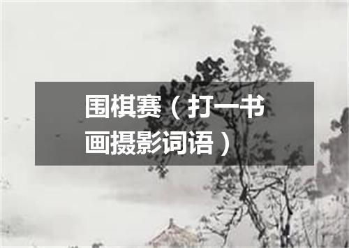 围棋赛（打一书画摄影词语）