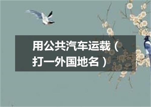 用公共汽车运载（打一外国地名）