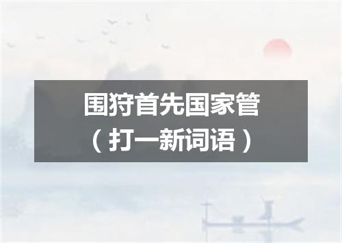 围狩首先国家管（打一新词语）