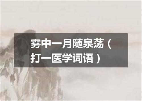 雾中一月随泉荡（打一医学词语）