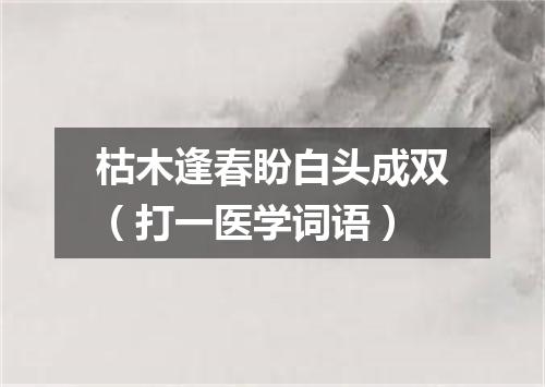 枯木逢春盼白头成双（打一医学词语）