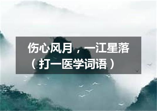 伤心风月，一江星落（打一医学词语）