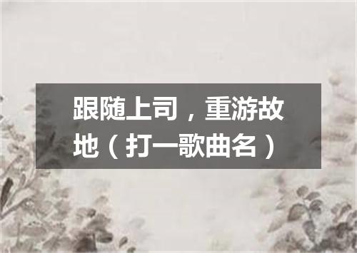 跟随上司，重游故地（打一歌曲名）