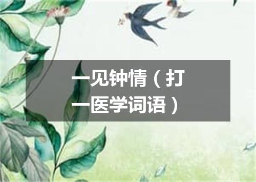一见钟情（打一医学词语）