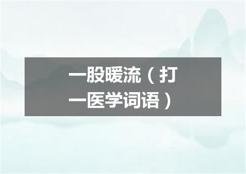 一股暖流（打一医学词语）