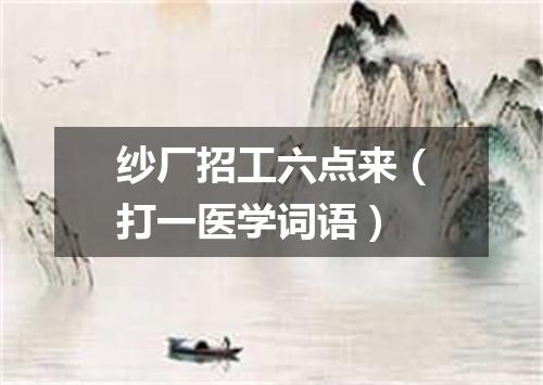 纱厂招工六点来（打一医学词语）