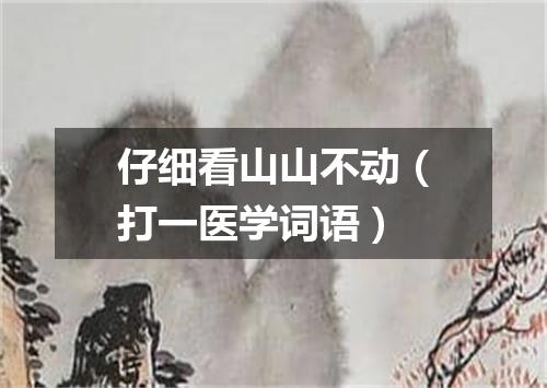 仔细看山山不动（打一医学词语）