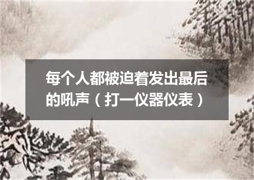 每个人都被迫着发出最后的吼声（打一仪器仪表）