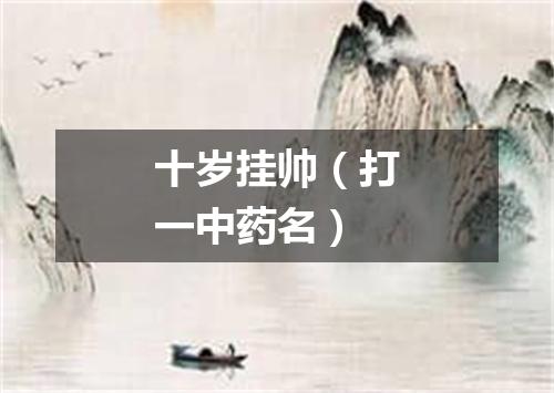 十岁挂帅（打一中药名）