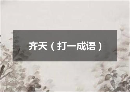 齐天（打一成语）