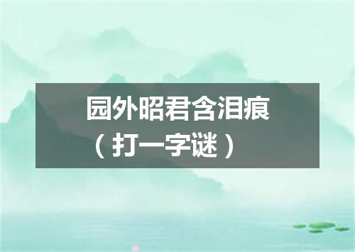 园外昭君含泪痕（打一字谜）