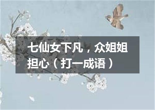 七仙女下凡，众姐姐担心（打一成语）