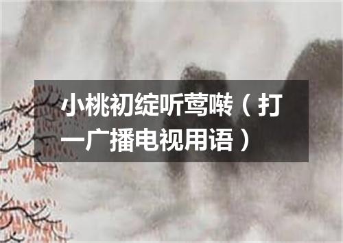 小桃初绽听莺啭（打一广播电视用语）