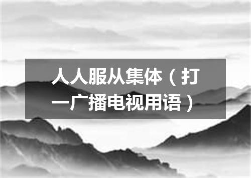 人人服从集体（打一广播电视用语）