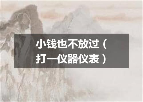 小钱也不放过（打一仪器仪表）