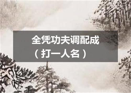 全凭功夫调配成（打一人名）