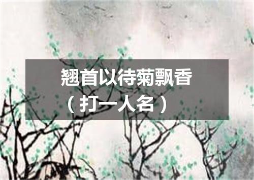 翘首以待菊飘香（打一人名）