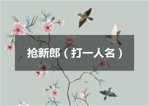 抢新郎（打一人名）
