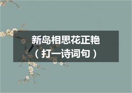 新岛相思花正艳（打一诗词句）