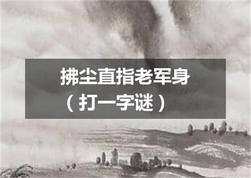 拂尘直指老军身（打一字谜）