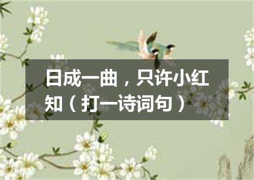 日成一曲，只许小红知（打一诗词句）