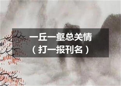一丘一壑总关情（打一报刊名）