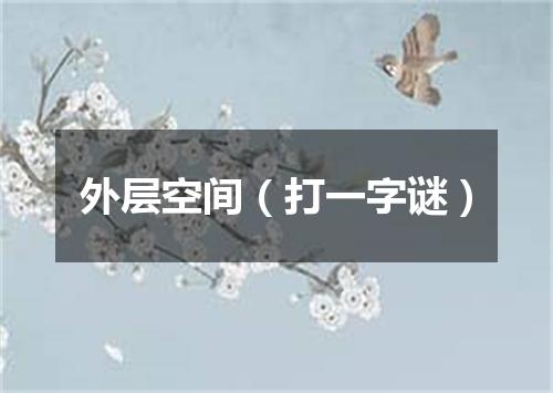外层空间（打一字谜）