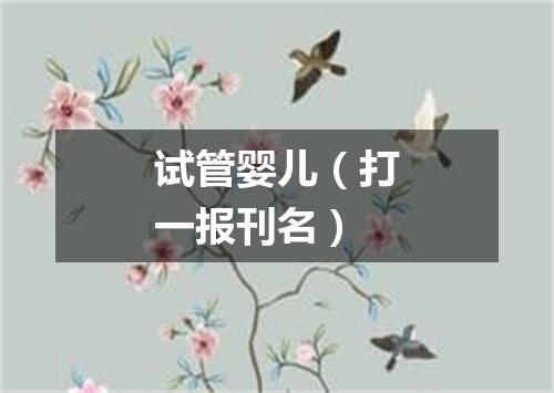 试管婴儿（打一报刊名）