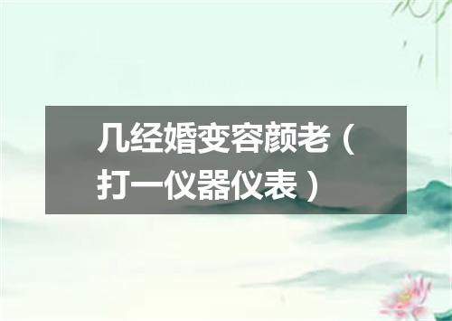 几经婚变容颜老（打一仪器仪表）