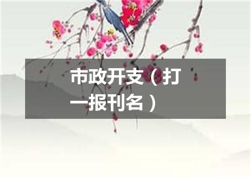 市政开支（打一报刊名）