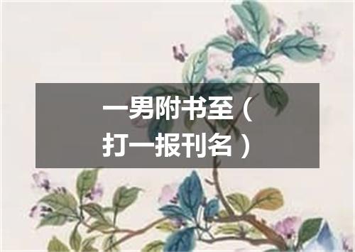 一男附书至（打一报刊名）