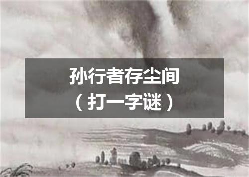 孙行者存尘间（打一字谜）